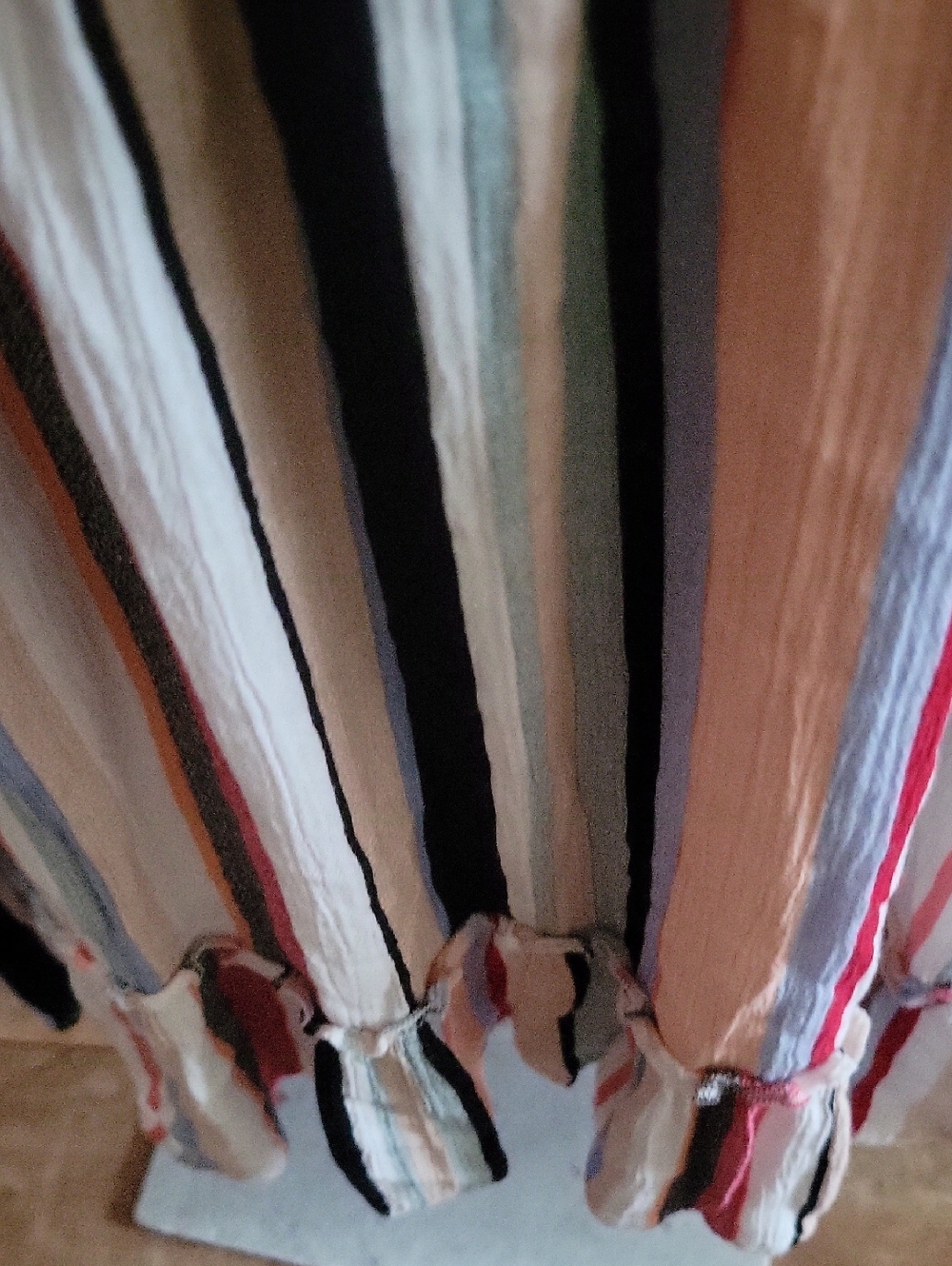 SHE + SKY ,Striped Halter Summer Dress in Pastel Multicolor - Picture 4 of 6